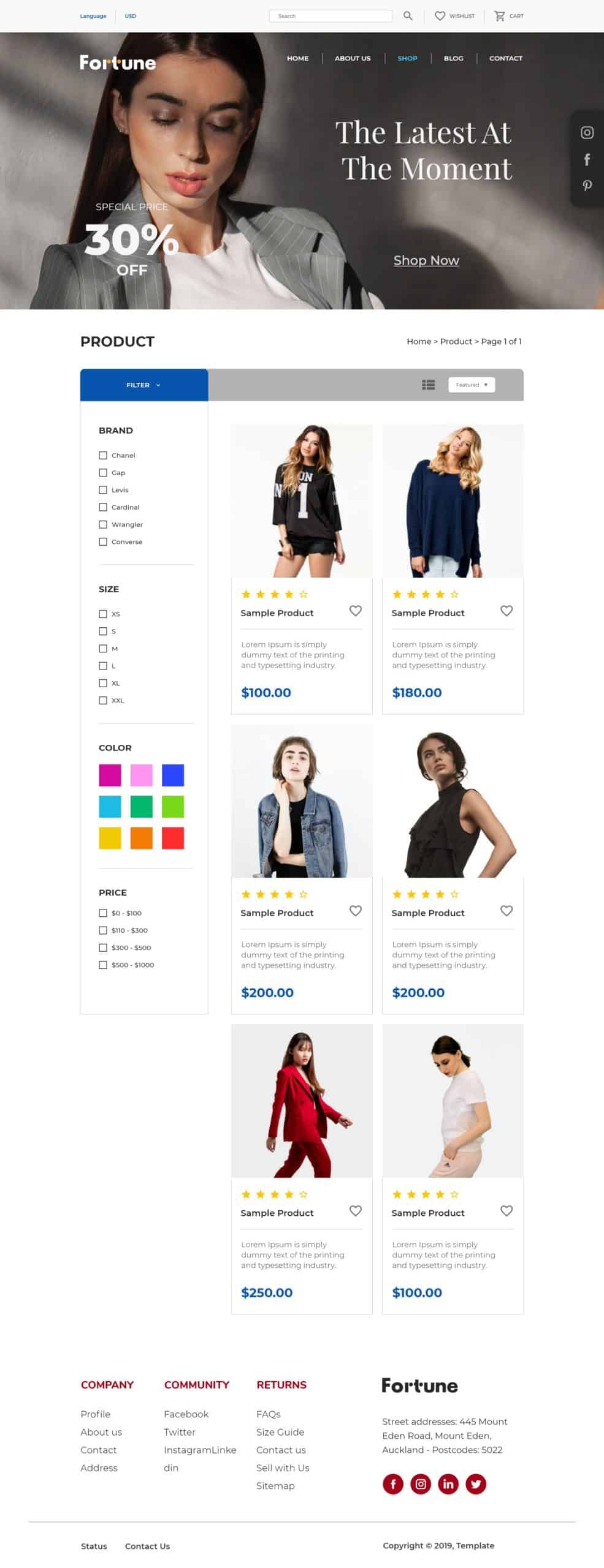 ECommerce Product Page Product