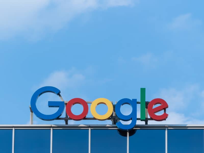 Google sign roof